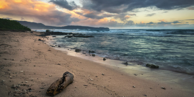 Ocean In Sunrise Nature Landscape. Clouds And Ocean Landscape