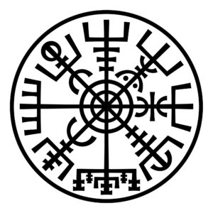 Vegvisir. Magic Navigation Compass of Vikings.