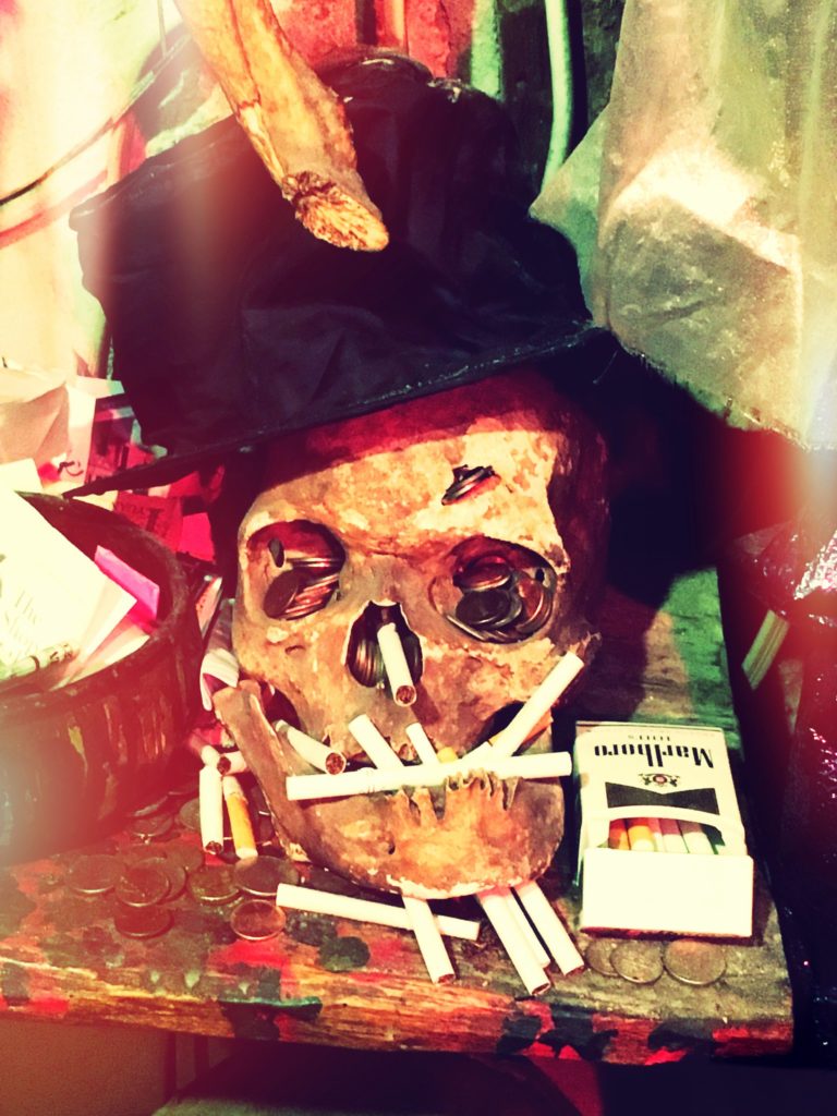 Baron Samedi voodoo altar. New Orleans. Photo by J.F.Penn