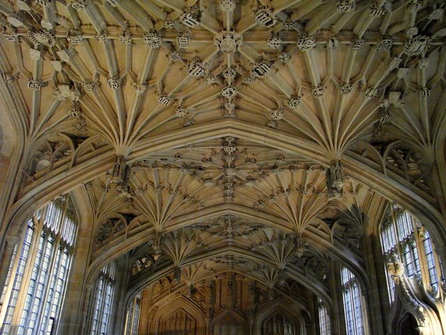 Ceiling of Divinity School, Bodleian Library. Photo by J.F.Penn