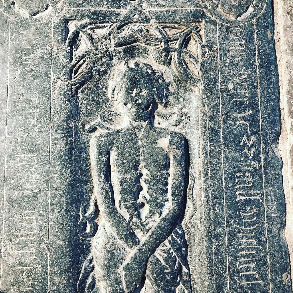 Corpse Flagstone at Oude Kerk, Amsterdam. Photo by J.F.Penn