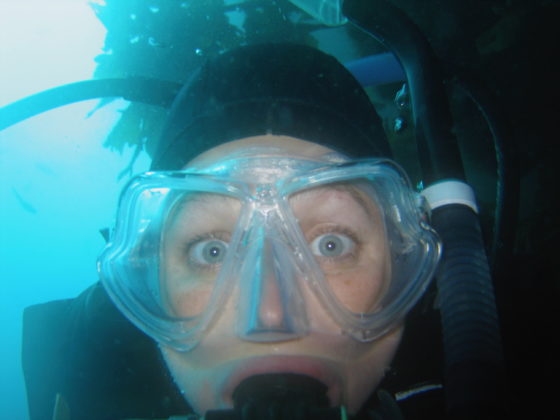 Jo Frances Penn scuba diving. Photo by J.F.Penn