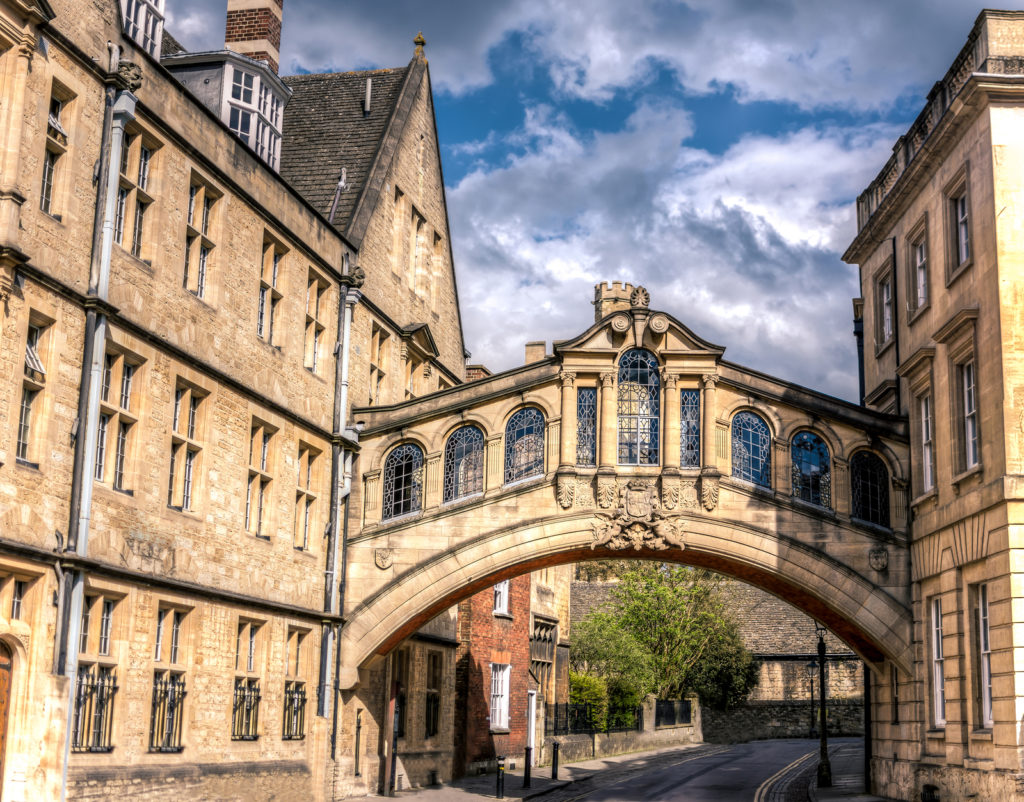 Hertford bridge best known as the Bridge of Sighs, Oxford, England. Photo licensed from BigStockPhoto