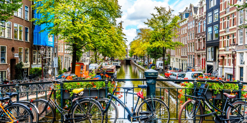 Amsterdam, The Netherlands - Sept 28, 2018: Historic Gable House