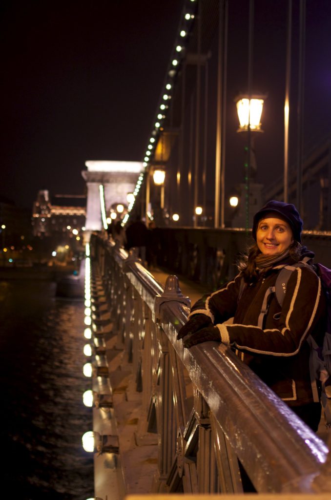 J.F.Penn on a chilly winter's night in Budapest