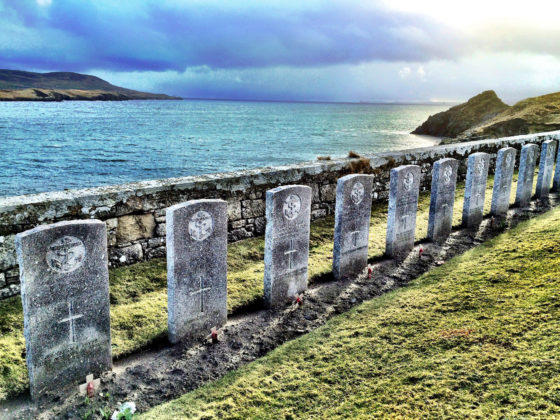 Shetland graveyard by J.F.Penn