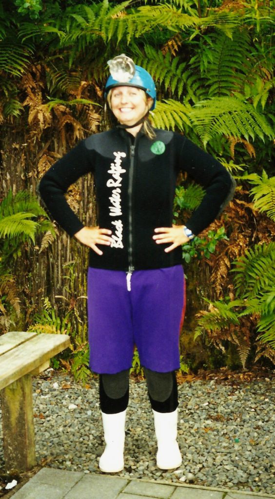Looking good! J.F.Penn about to go caving with Black Water Rafting, Waitomo, New Zealand