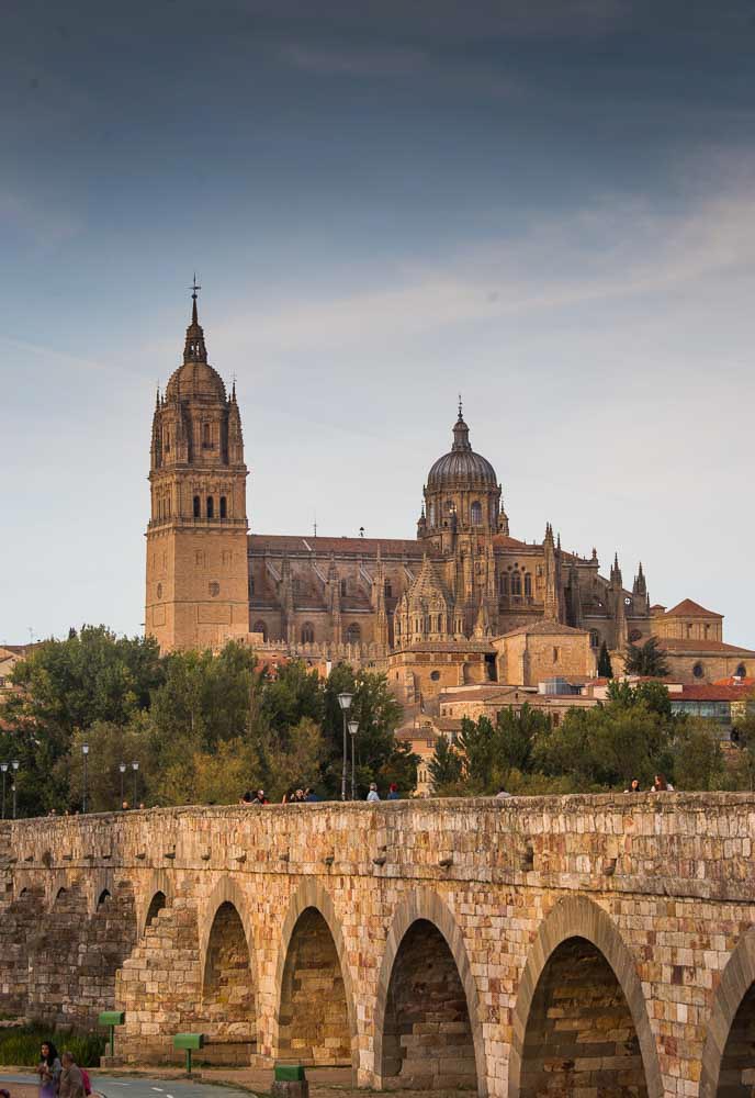 Salamanca. Roman Bridge & Cathedral. Photo copyright Derry Brabbs. Used with permission.