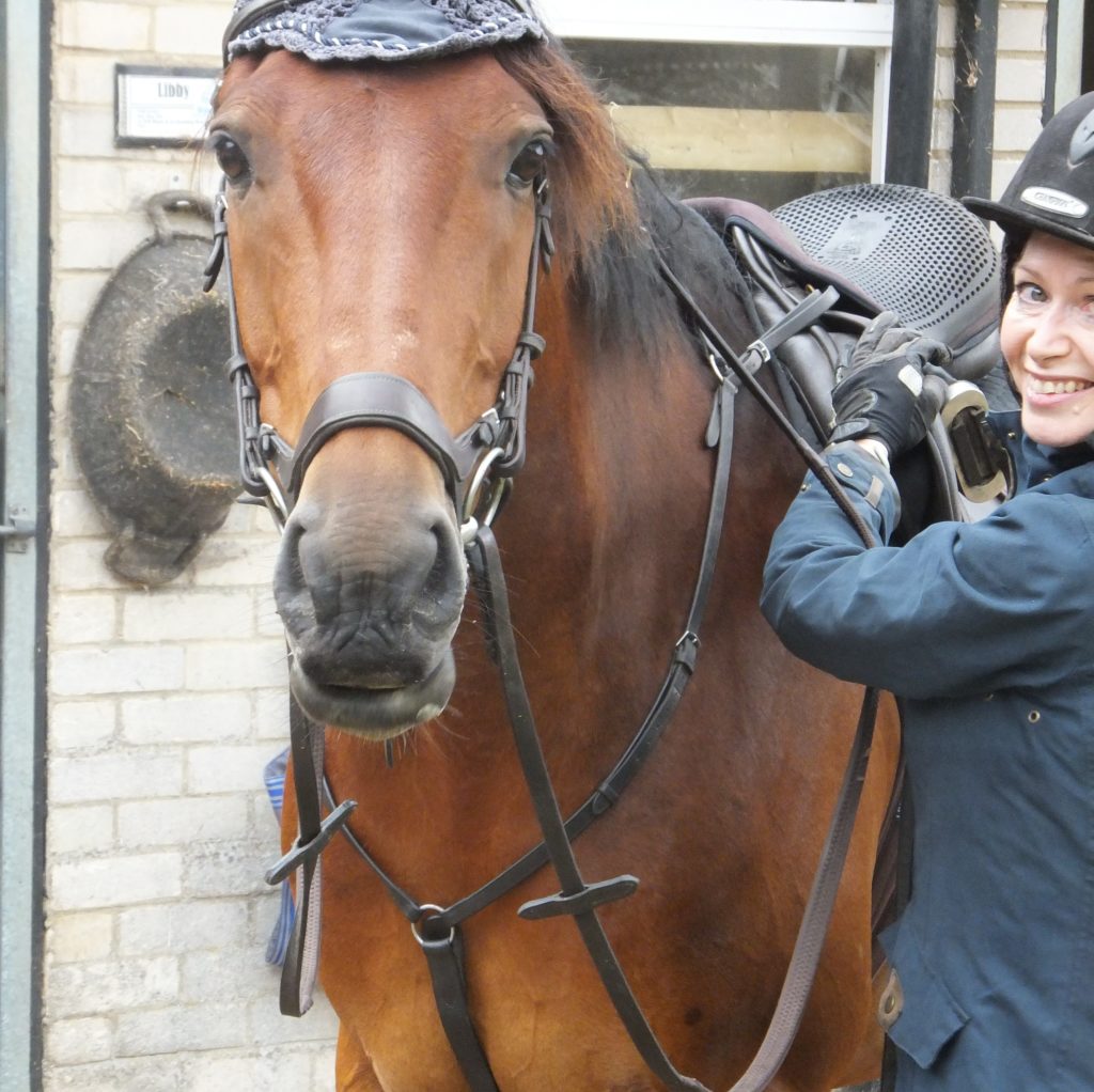 Roz Morris with her horse. Photo by Roz Morris