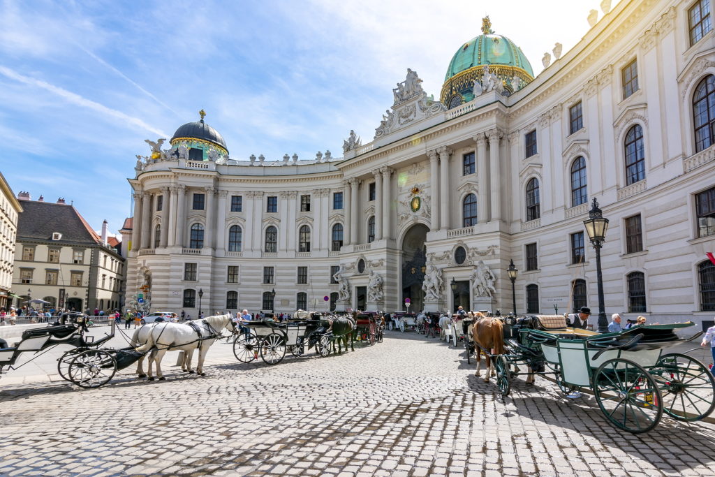 Hofburg palace on St. Michael square (Michaelerplatz), Vienna, Austria. Photo licensed from BigStockPhoto