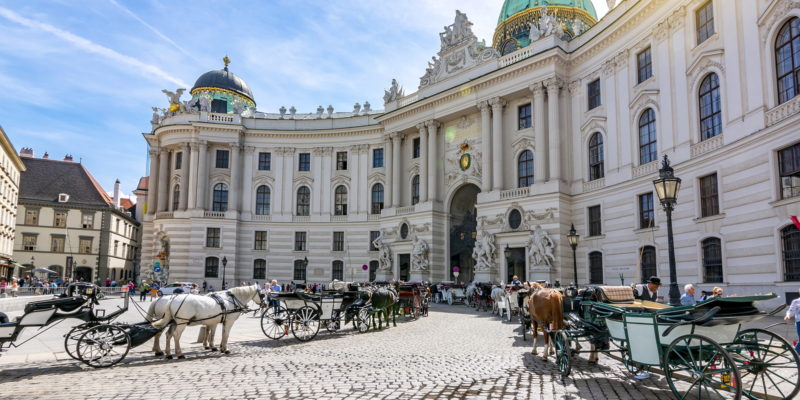 Hofburg palace on St. Michael square (Michaelerplatz), Vienna, Austria. Photo licensed from BigStockPhoto