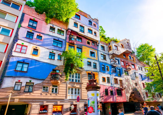 Hundertwasser house in Vienna, Austria. Photo licensed from BigStockPhoto