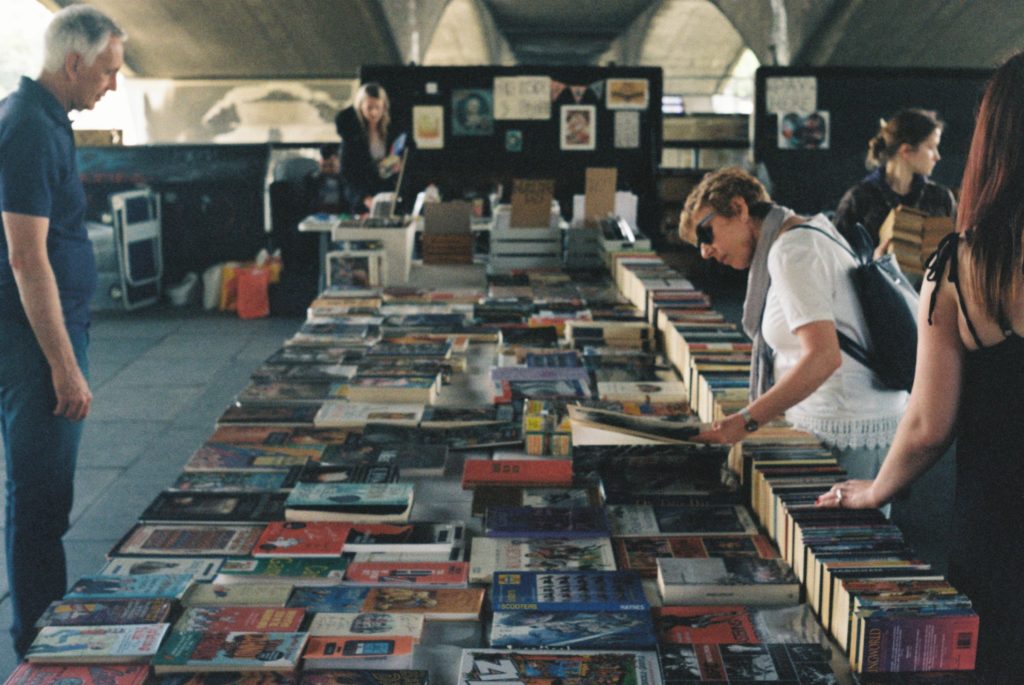 Secondhand book market, South Bank, London. Photo by Charlie Read on Unsplash