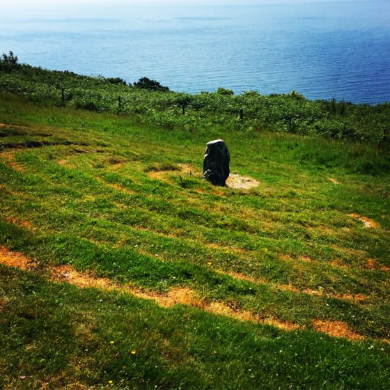 Labyrinth in Cornwall, on a private nature reserve near Looe. Photo by Jini Reddy