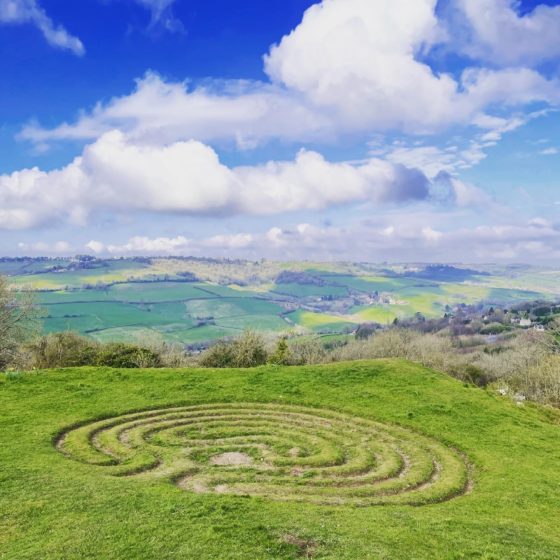 Solsbury Hill Labyrinth Somerset Photo by JFPenn