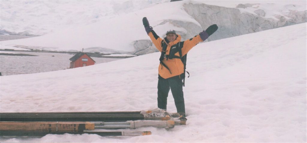 Karen Espley at the Antarctic