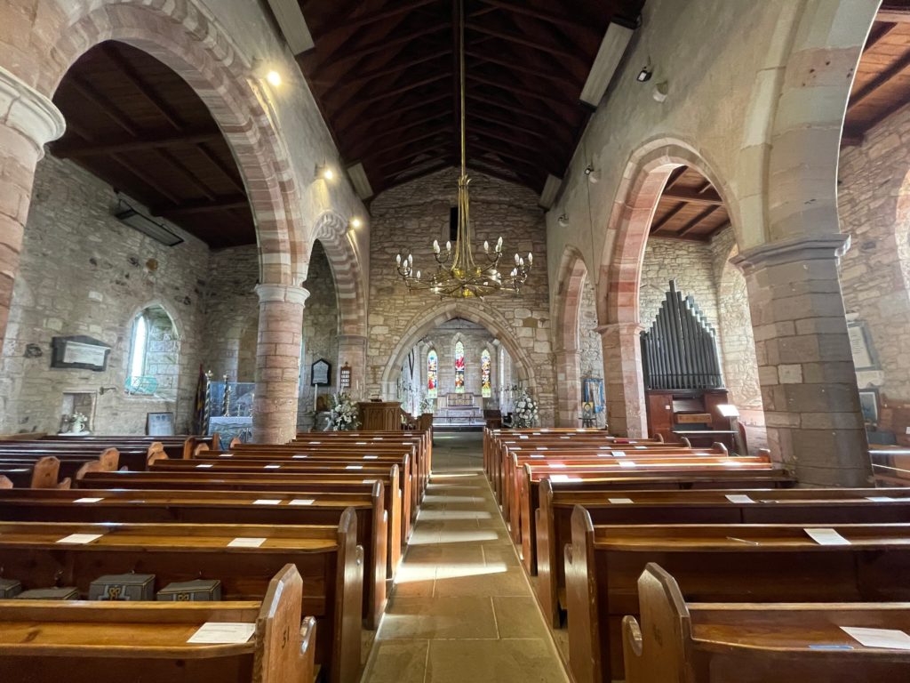 Nave of St Marys Lindisfarne Photo by JFPenn