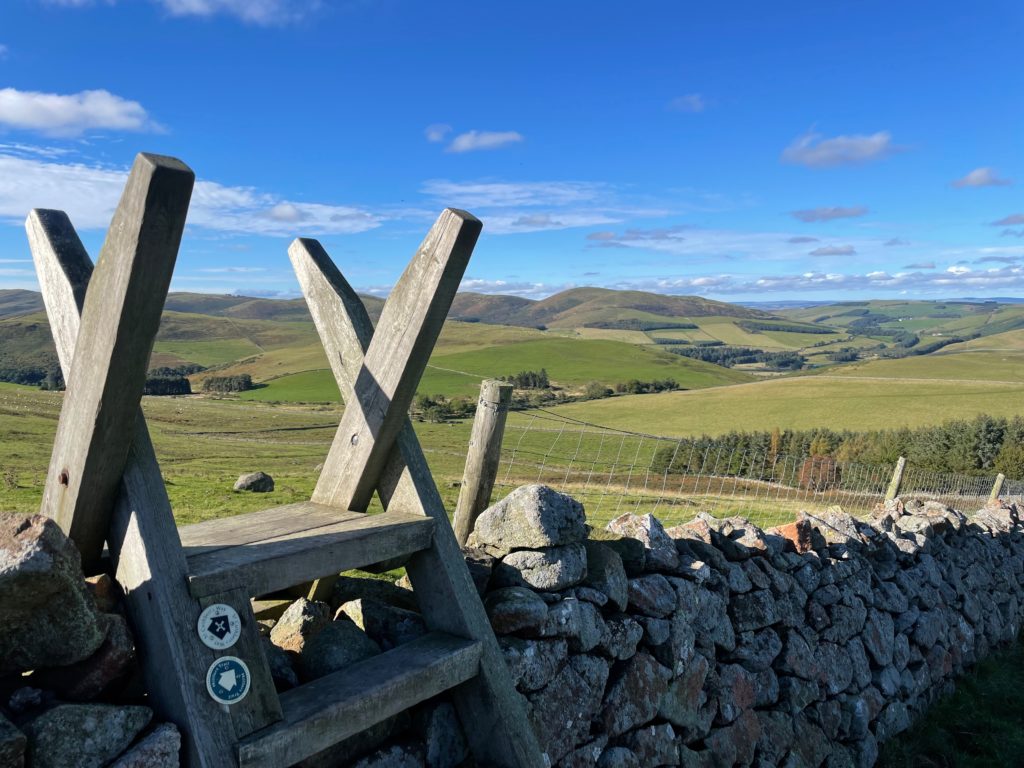 Stile over wall on St Cuthbert's Way Photo by JFPenn