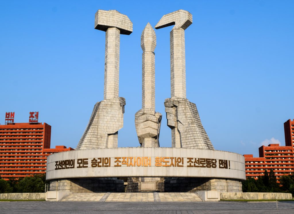 Monument to Party Founding, Pyongyang, North Korea. Photo by Steve Barker on Unsplash