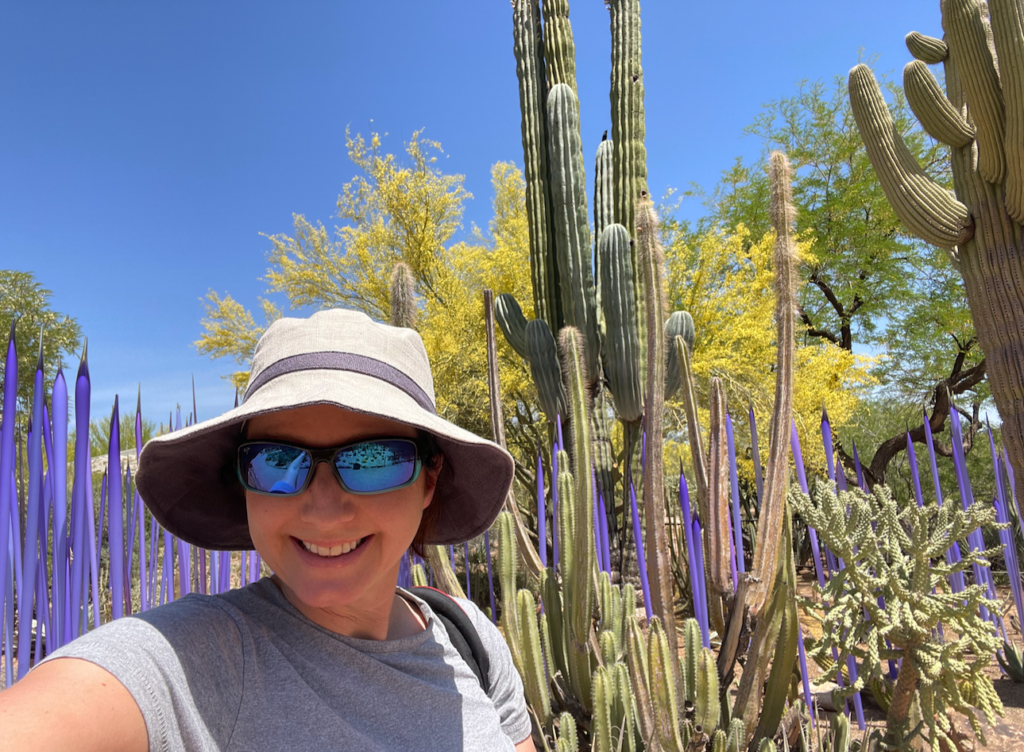 Author JF Penn at the Desert Botanical Gardens Phoenix, Arizona, USA