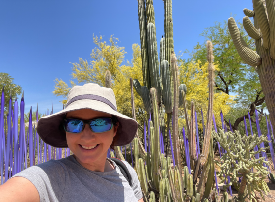 Author JF Penn at the Desert Botanical Gardens Phoenix, Arizona, USA