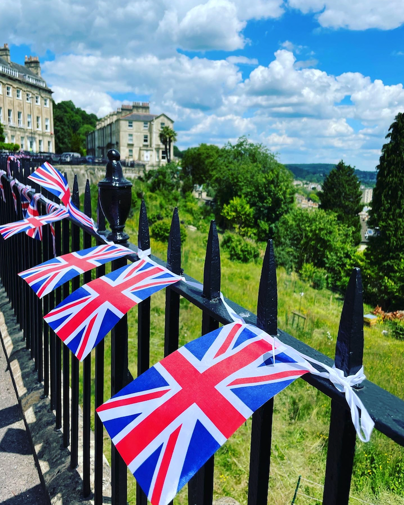 Jubilee Bunting, Bath, UK. Photo by JF Penn