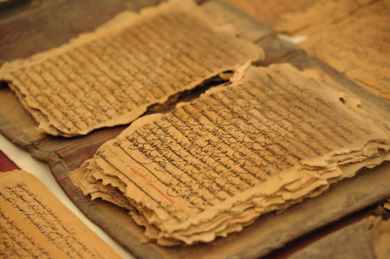 Old Koranic manuscripts deposited in the mosque of Timbuktu, Photo licensed from BigStockPhoto