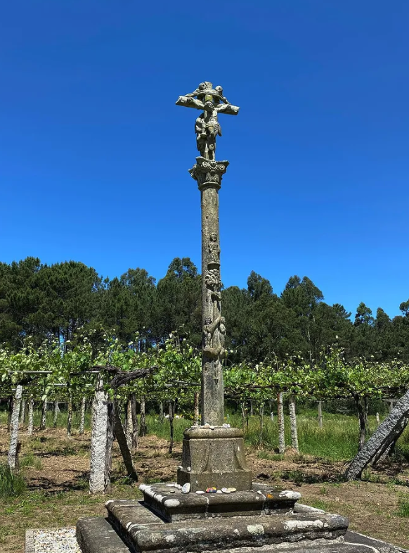 Stone cross on the Camino. Photo by Imogen Clark