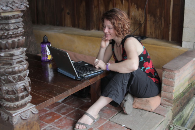 Nora Dunn working in Nepal, Photo by Nora Dunn