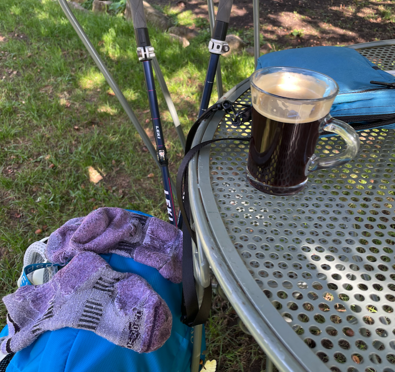 Airing socks and much needed coffee Photo by JFPenn