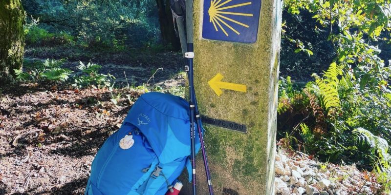 Backpack on the Camino towards Pontevedra Photo by JFPenn