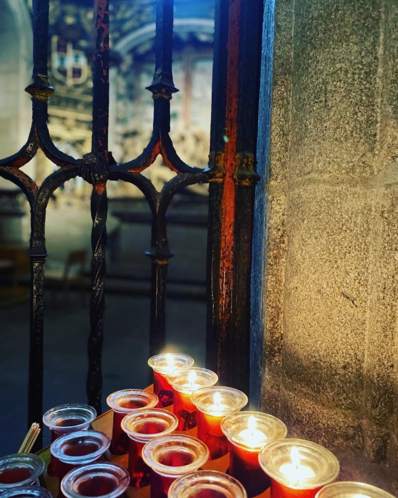 Cathedral of Santiago de Compostela Candles Photo by JFPenn