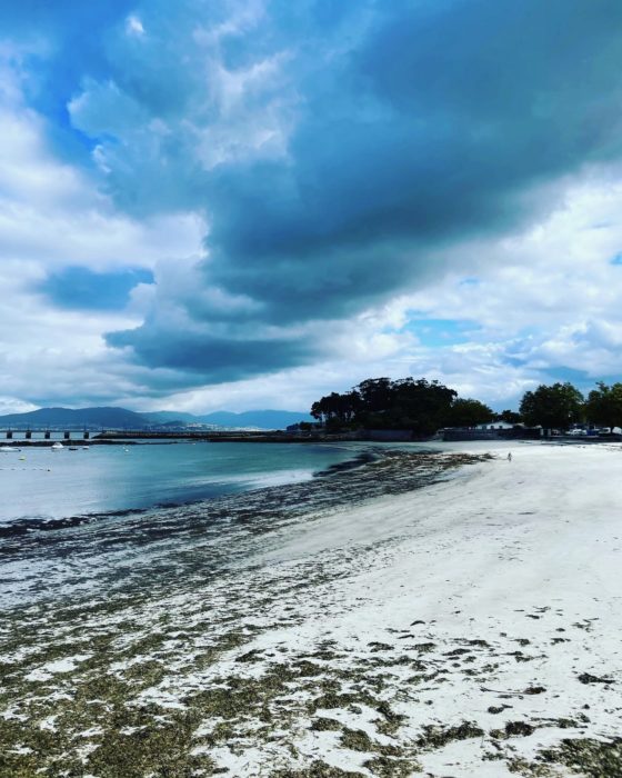 Clouds gathering over the beaches heading north to Vigo Photo by JFPenn