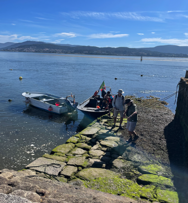 Disembarking the water taxi in Spain looking back to Caminha Photo by JFPenn