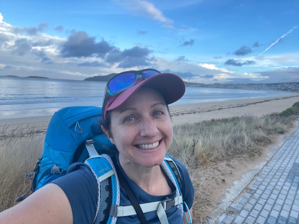 JFPenn walking coastal route north from Baiona