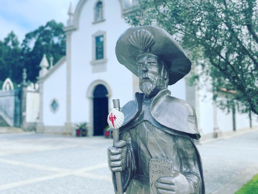 Statue of St James at church in Castelo do Neiva Photo by JFPenn