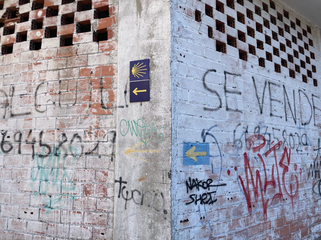 Urban waymarker Pontevedra Spain Photo by JFPenn