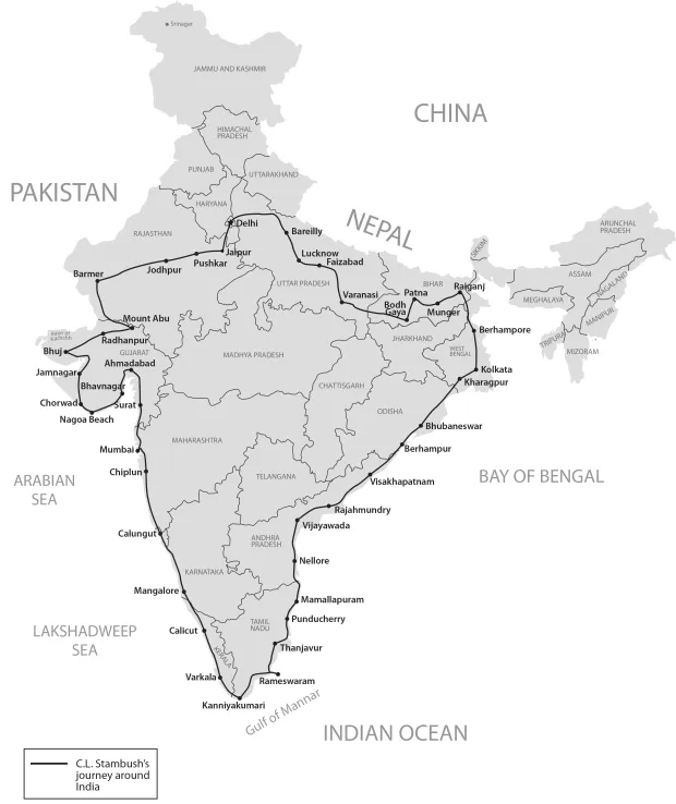 CL Stambush journey around India. Image copyright CL Stambush