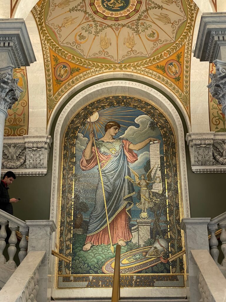 Mural on wall in Library of Congress Photo by JFPenn