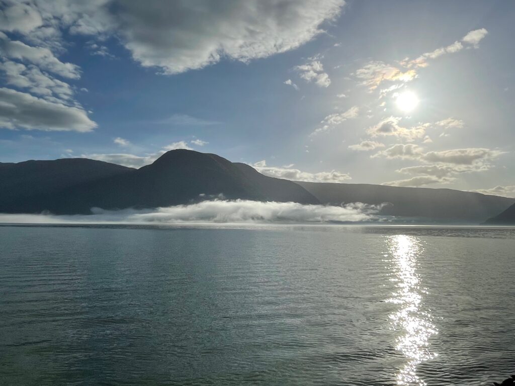 Crossing Sogn fjord, Photo by JFPenn