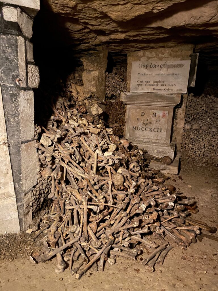 Paris Catacombs pile of bones Photo by JFPenn