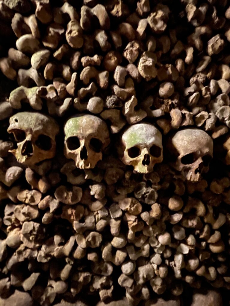 Skulls in the Paris catacombs, Photo by JFPenn