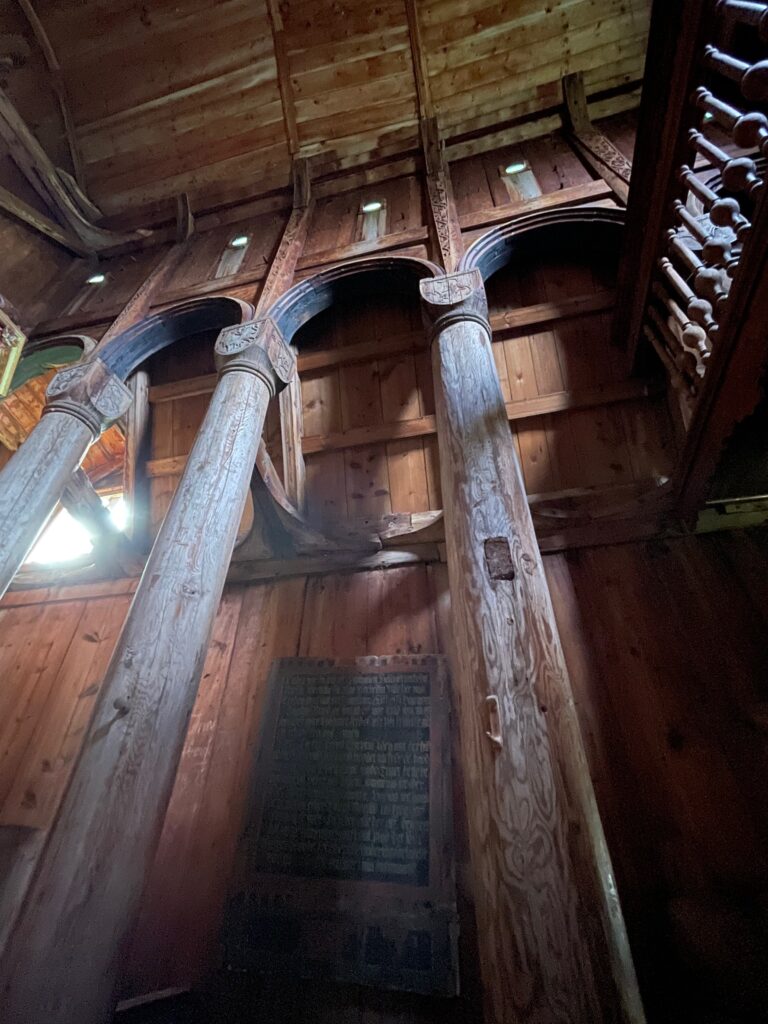 Stave church interior, Photo by JFPenn