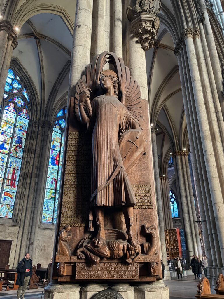Cologne Cathedral Angel sculpture Photo by JFPenn