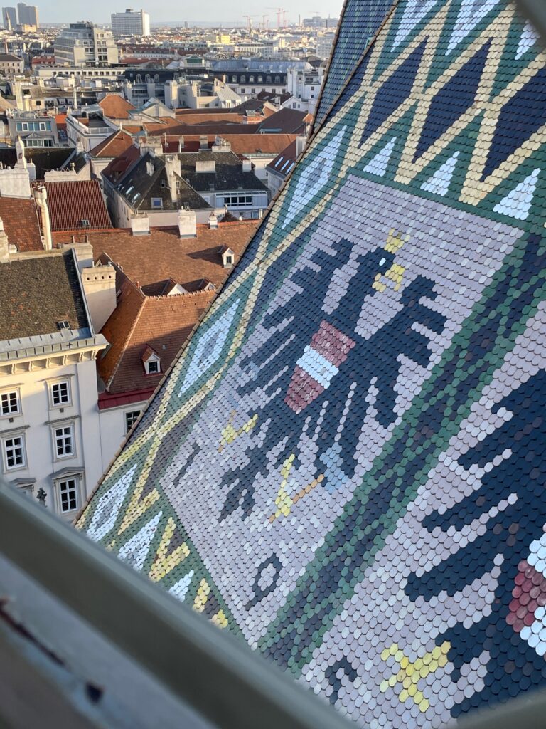 Double headed eagle of the Habsburgs, Stephansdom, Vienna. Photo by JFPenn