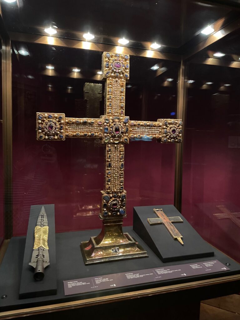 The Holy Lance with other relics, Hofburg Treasury, Vienna. Photo by JFPenn