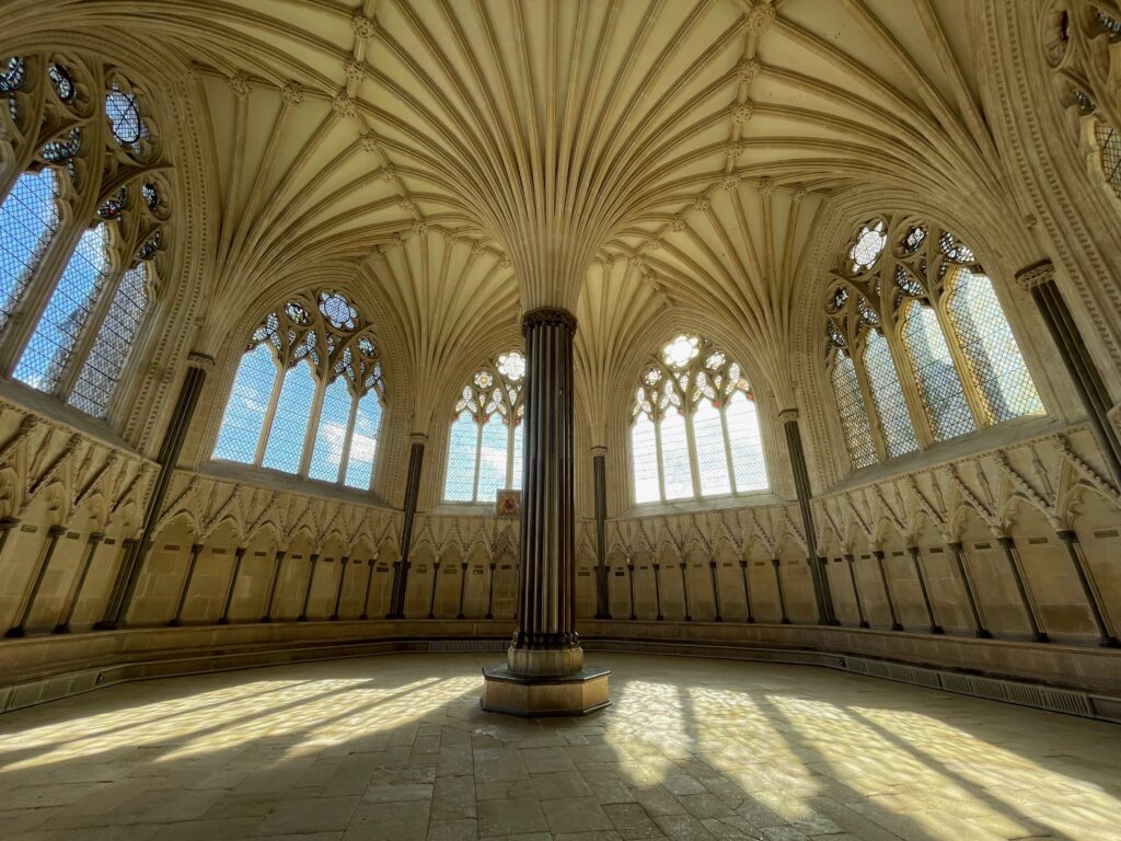 Fan vaulting Chapter House Wells Cathedral Photo by JFPenn