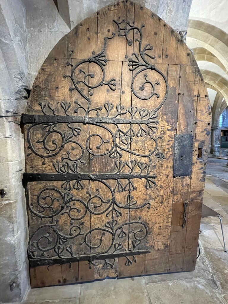 Medieval door Wells Cathedral Photo by JFPenn