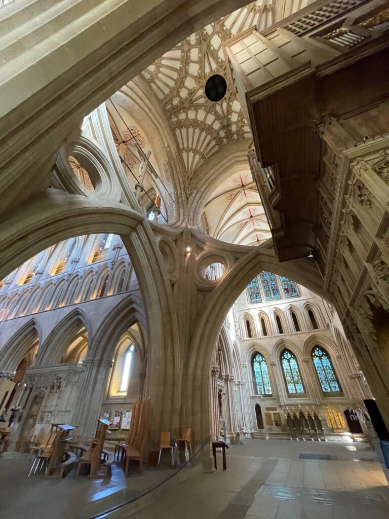 Scissor arches at the crossing Wells Cathedral Photo by JFPenn