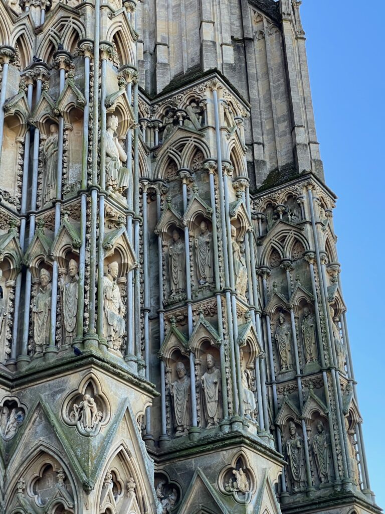 Wells Cathedral detail of west front Photo by JFPenn
